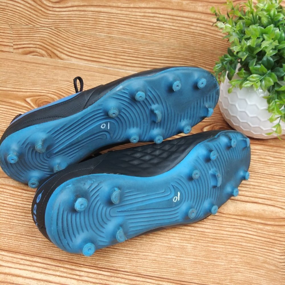 KID'S TIEMPO LEGEND 8 CLUB MULTI-GROUND CLEATS - BLACK/BLUE HERO SIZE 6Y - Picture 8 of 8
